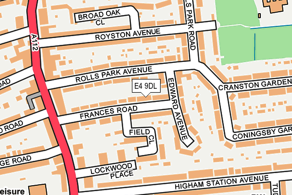 E4 9DL map - OS OpenMap – Local (Ordnance Survey)