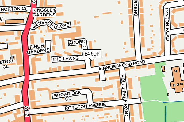 E4 9DP map - OS OpenMap – Local (Ordnance Survey)