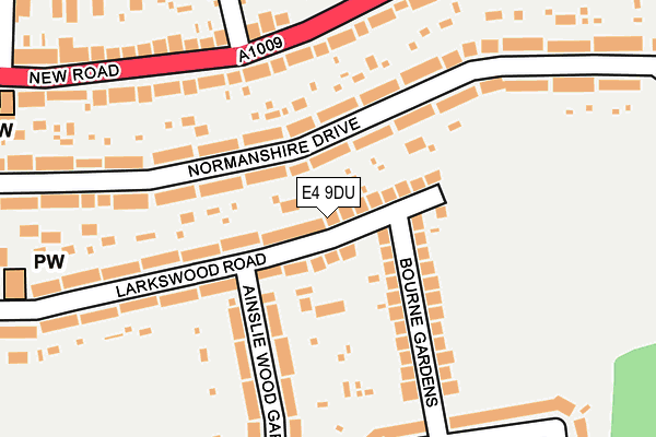 E4 9DU map - OS OpenMap – Local (Ordnance Survey)