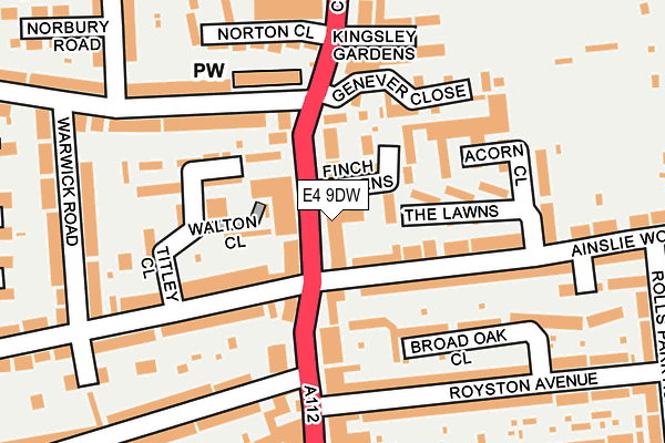 E4 9DW map - OS OpenMap – Local (Ordnance Survey)