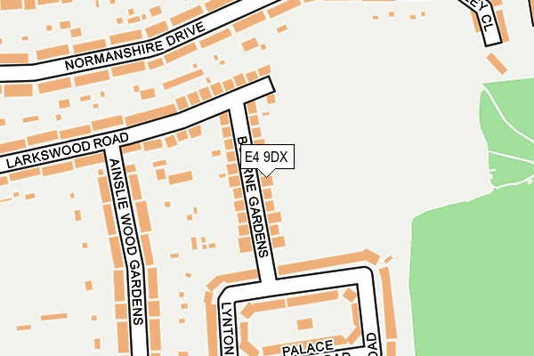 E4 9DX map - OS OpenMap – Local (Ordnance Survey)