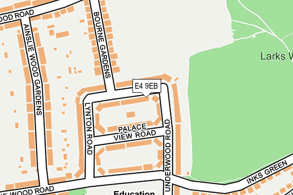 E4 9EB map - OS OpenMap – Local (Ordnance Survey)