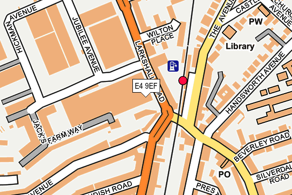 E4 9EF map - OS OpenMap – Local (Ordnance Survey)