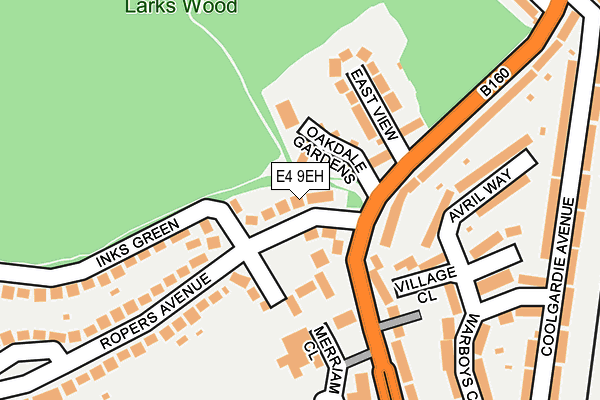 E4 9EH map - OS OpenMap – Local (Ordnance Survey)