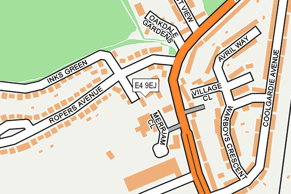 E4 9EJ map - OS OpenMap – Local (Ordnance Survey)