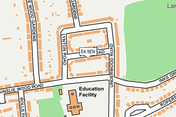 E4 9EN map - OS OpenMap – Local (Ordnance Survey)
