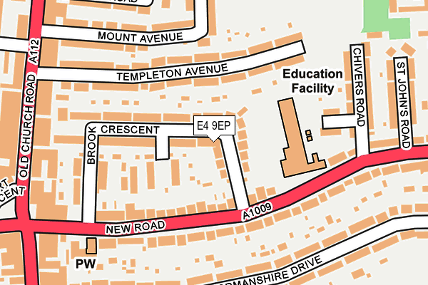 E4 9EP map - OS OpenMap – Local (Ordnance Survey)