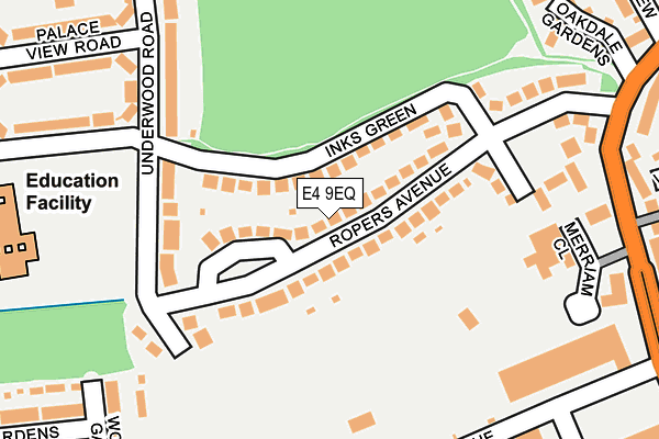 E4 9EQ map - OS OpenMap – Local (Ordnance Survey)