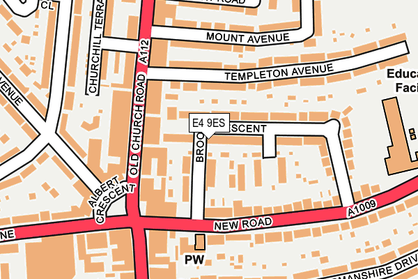 E4 9ES map - OS OpenMap – Local (Ordnance Survey)