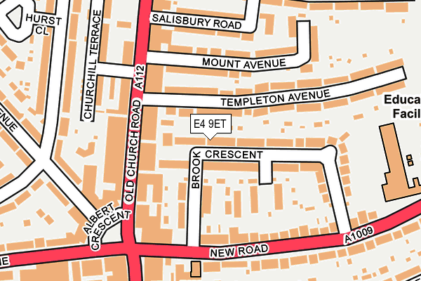 E4 9ET map - OS OpenMap – Local (Ordnance Survey)