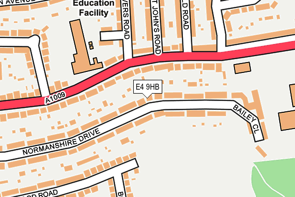 E4 9HB map - OS OpenMap – Local (Ordnance Survey)