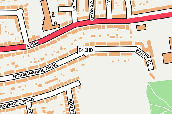 E4 9HD map - OS OpenMap – Local (Ordnance Survey)