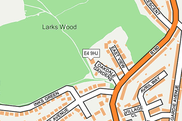 E4 9HJ map - OS OpenMap – Local (Ordnance Survey)