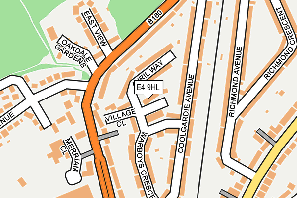 E4 9HL map - OS OpenMap – Local (Ordnance Survey)