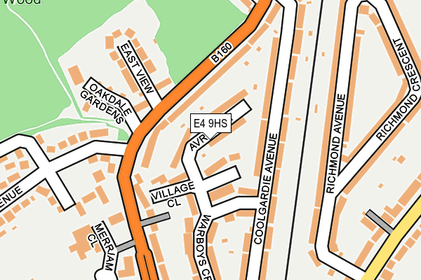 E4 9HS map - OS OpenMap – Local (Ordnance Survey)