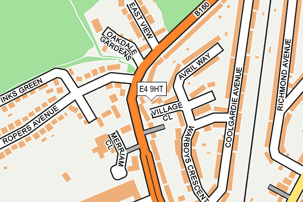 E4 9HT map - OS OpenMap – Local (Ordnance Survey)