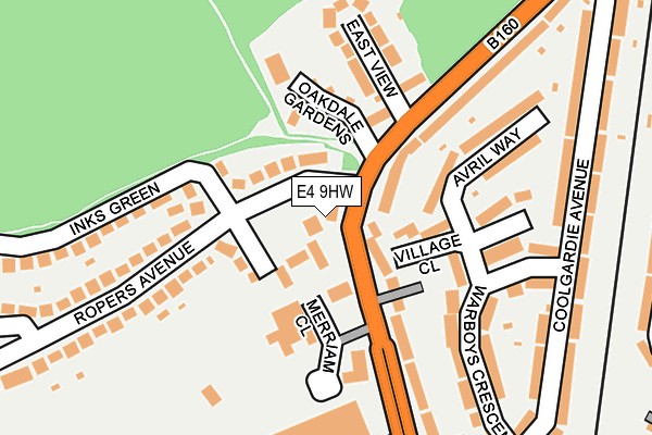 E4 9HW map - OS OpenMap – Local (Ordnance Survey)