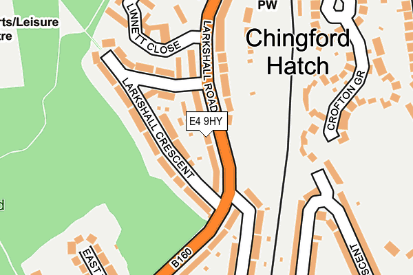 E4 9HY map - OS OpenMap – Local (Ordnance Survey)