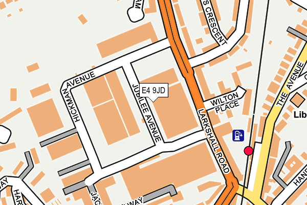 E4 9JD map - OS OpenMap – Local (Ordnance Survey)