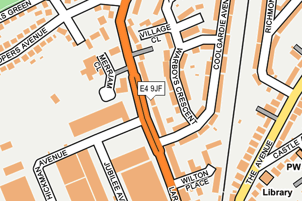 E4 9JF map - OS OpenMap – Local (Ordnance Survey)