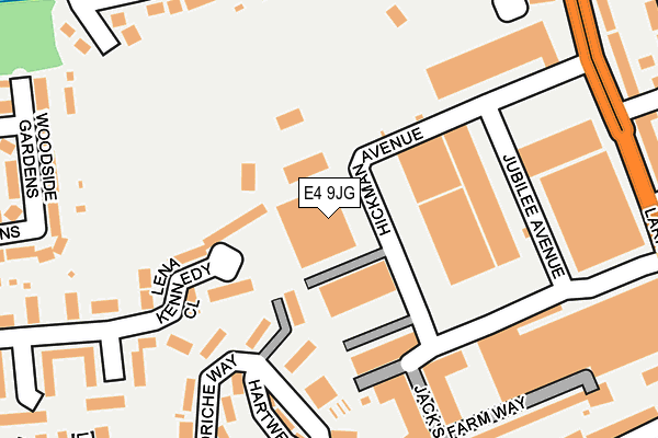 E4 9JG map - OS OpenMap – Local (Ordnance Survey)