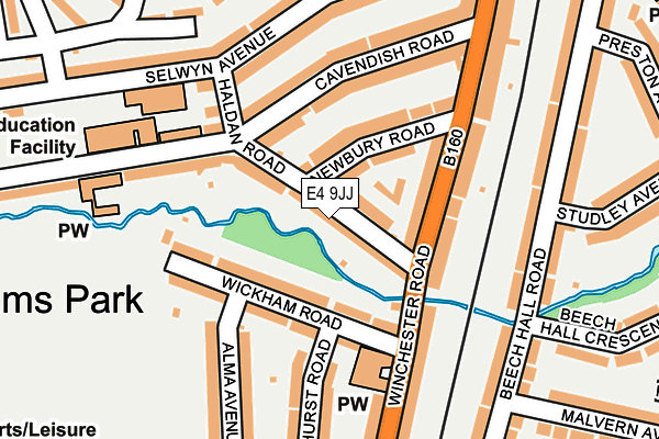 E4 9JJ map - OS OpenMap – Local (Ordnance Survey)