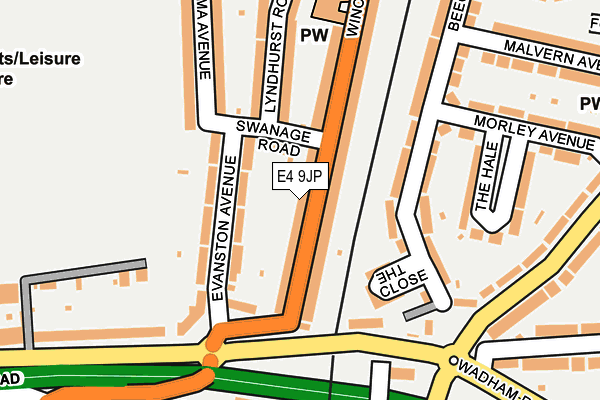 E4 9JP map - OS OpenMap – Local (Ordnance Survey)