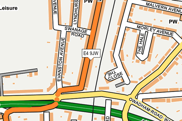 E4 9JW map - OS OpenMap – Local (Ordnance Survey)