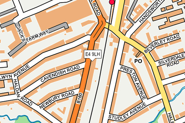 E4 9LH map - OS OpenMap – Local (Ordnance Survey)