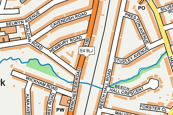 E4 9LJ map - OS OpenMap – Local (Ordnance Survey)