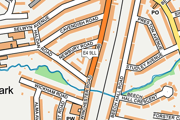 E4 9LL map - OS OpenMap – Local (Ordnance Survey)