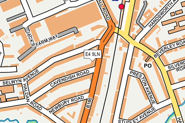 E4 9LN map - OS OpenMap – Local (Ordnance Survey)