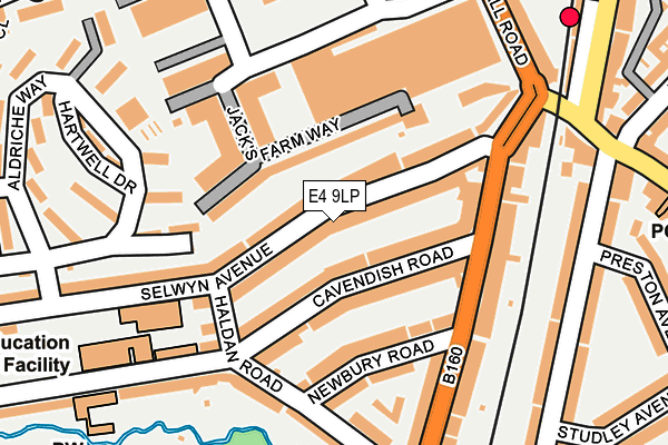 E4 9LP map - OS OpenMap – Local (Ordnance Survey)