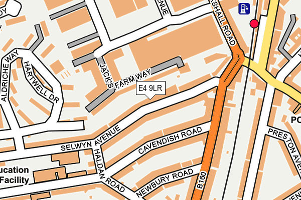 E4 9LR map - OS OpenMap – Local (Ordnance Survey)