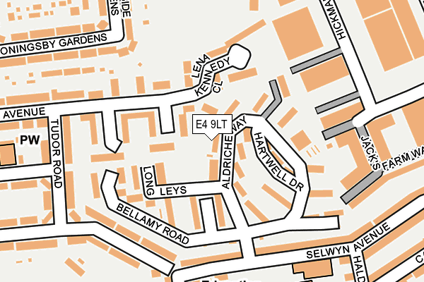 E4 9LT map - OS OpenMap – Local (Ordnance Survey)