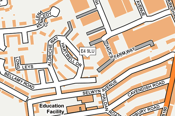 E4 9LU map - OS OpenMap – Local (Ordnance Survey)