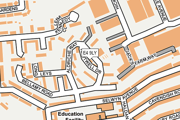 E4 9LY map - OS OpenMap – Local (Ordnance Survey)