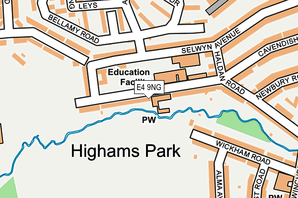 E4 9NG map - OS OpenMap – Local (Ordnance Survey)