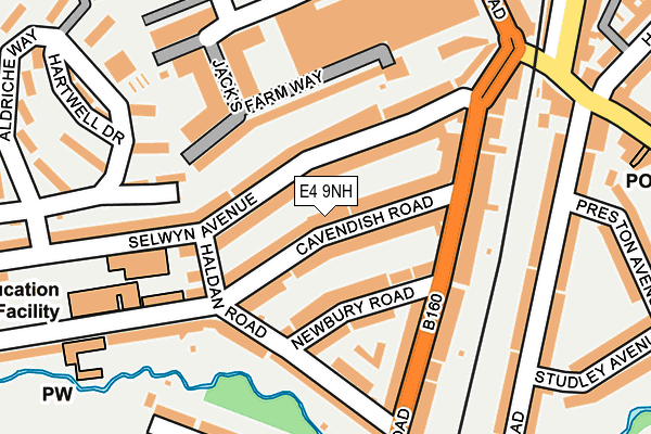 E4 9NH map - OS OpenMap – Local (Ordnance Survey)