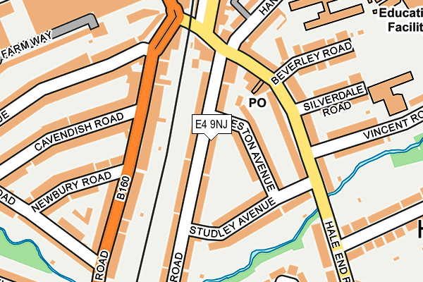 E4 9NJ map - OS OpenMap – Local (Ordnance Survey)