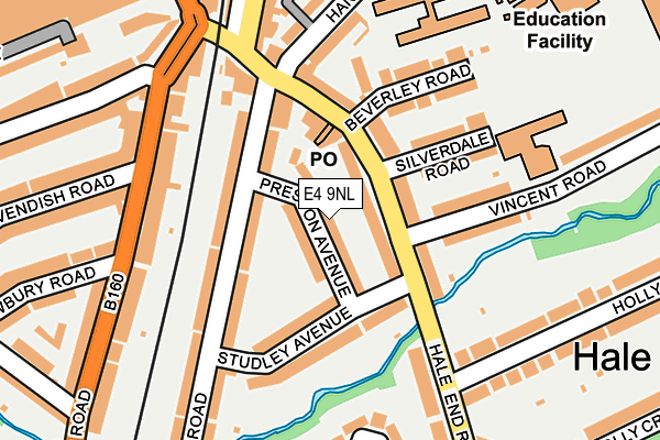 E4 9NL map - OS OpenMap – Local (Ordnance Survey)