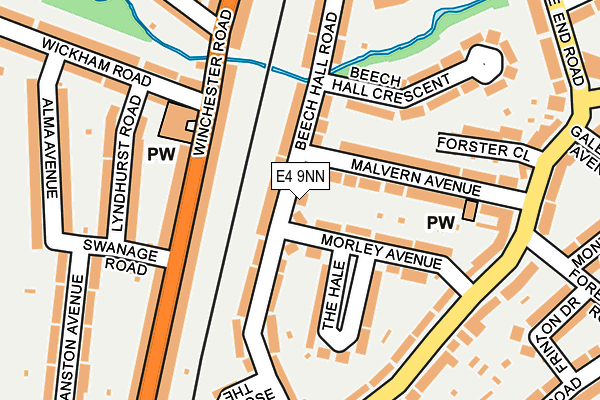 E4 9NN map - OS OpenMap – Local (Ordnance Survey)