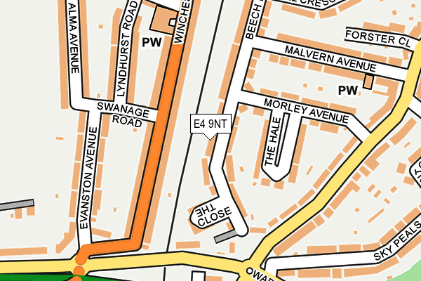 E4 9NT map - OS OpenMap – Local (Ordnance Survey)