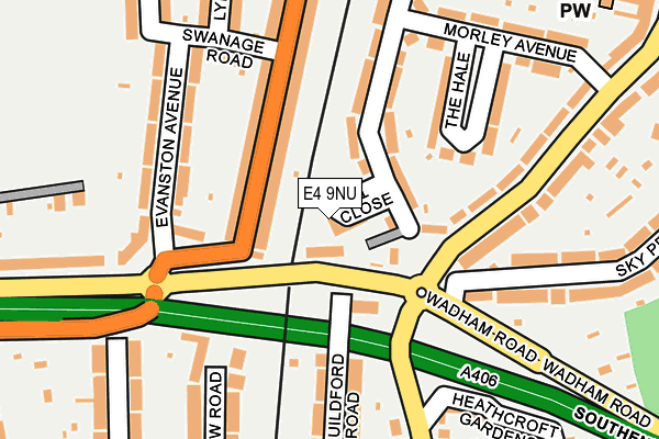 E4 9NU map - OS OpenMap – Local (Ordnance Survey)