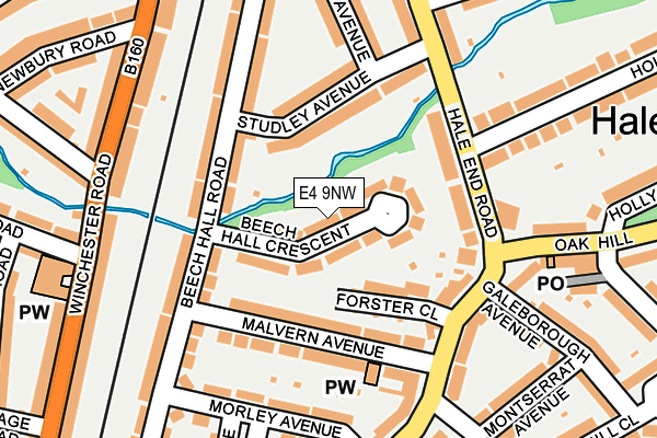 E4 9NW map - OS OpenMap – Local (Ordnance Survey)
