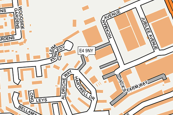 E4 9NY map - OS OpenMap – Local (Ordnance Survey)