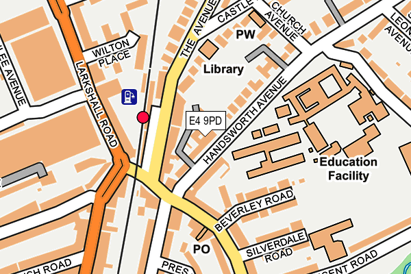 E4 9PD map - OS OpenMap – Local (Ordnance Survey)