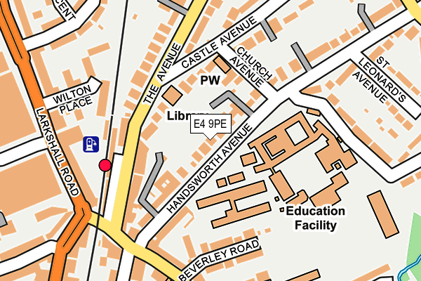 E4 9PE map - OS OpenMap – Local (Ordnance Survey)