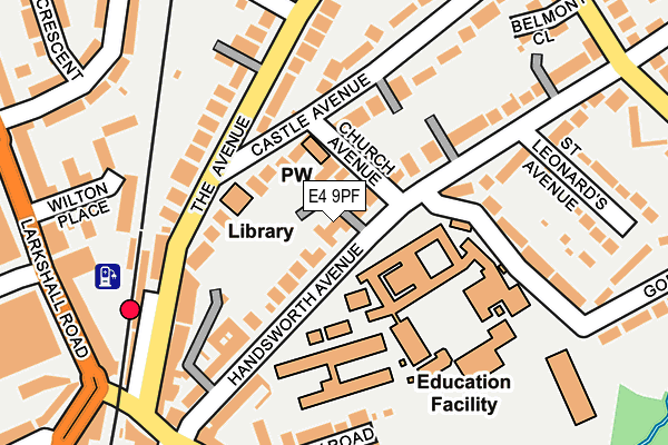 E4 9PF map - OS OpenMap – Local (Ordnance Survey)