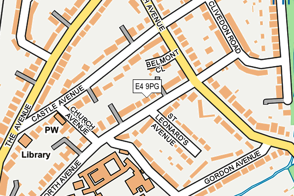 E4 9PG map - OS OpenMap – Local (Ordnance Survey)